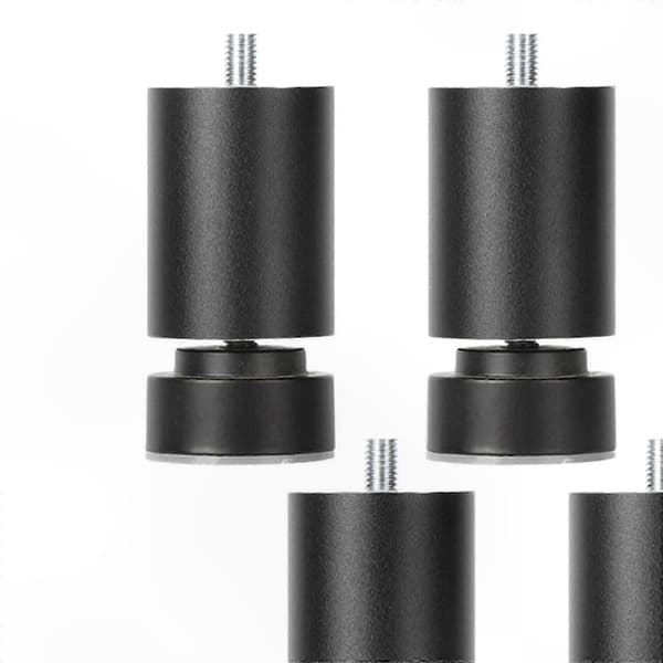Robust møbelstøtte med justerbare metalben og M10-gevindforbindelse Black 12cm