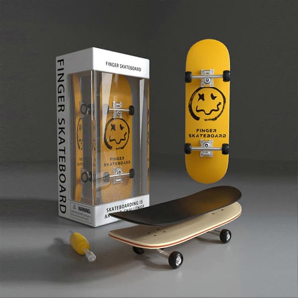 Mini træfinger-skateboards legetøj mod angst sensorisk fingerlegetøj skrivebordslegetøj til børn voksne fødselsdag børnedag G