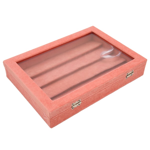 Pin Display Case Klar Støvtæt Medalje Display Case Ramme til Mærker Pins Smykker Pink M