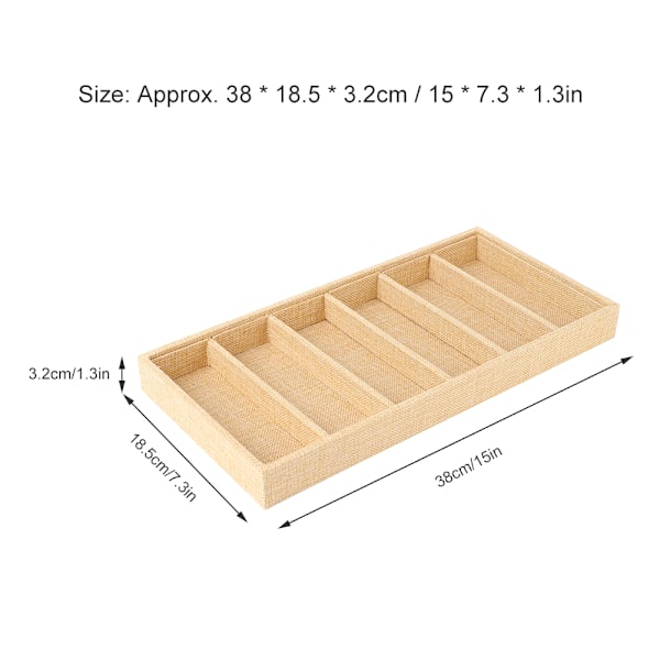 6 rum Solbrille Display Boks Smykke Display Organizer Bakke