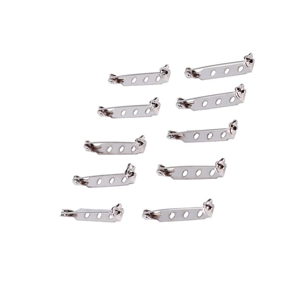 50 stk. Bar Pins Broche Lås Bagside Sikkerhedslås Rullende DIY Håndværk 32mm
