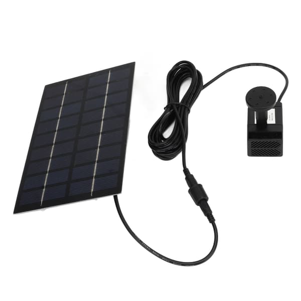 Solcellevandpumpe sæt 9V 1.8W Nem montering Anti-tilstopningsnet Solcelledam pumpe med dyser til havedam dekoration