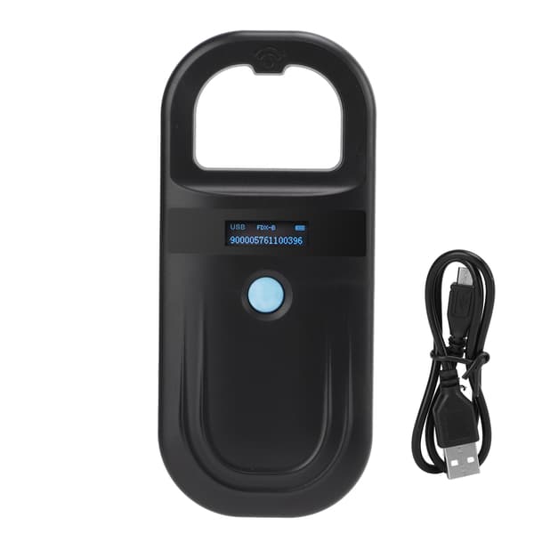 Sort Pet Microchip Scanner 134.2Khz Håndholdt Dyrescanner Pet Tag Scanner til Katte Hunde