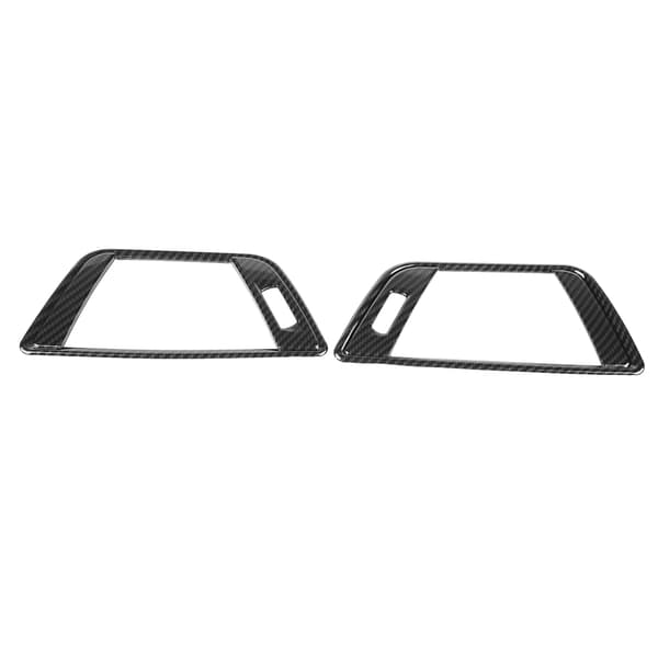 2 st Kolfiberstil Sido Luftkonditionering Ventilationsskydd Trim för 3-serie F30 13-18
