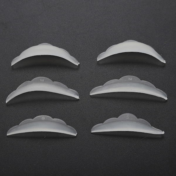 3 par Curl Silikonskydd Pads Ögonfranslyftning Curling Ögonfransförlängning S M L