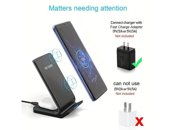 【03】2-i-1 Trådløs Hurtigoplader Til Telefoner Og Hovedtelefoner iPhone, Samsung, Xiaomi