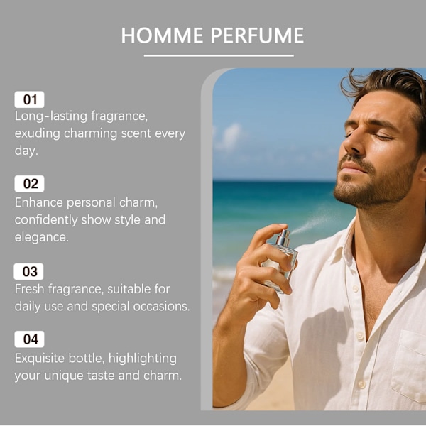 Herr Charm Whisky Parfymspray, Långvarig, 50ml (Whisky)