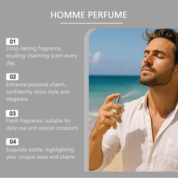 Mænd Charm Whisky Parfumespray, Langtidsholdbar, 50ml (Whisky)