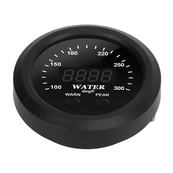 2,5 tommer Vandkøletemperaturmåler 100‑300℉ Digital Display Rød LED med Sensor Universal til Bil Lastbil