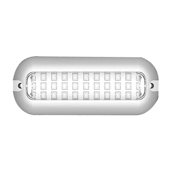 Universal 12V 27 LED Marine Rustfrit Stål Undervands Ponton Vandtæt Bådagterspejl Lyseblå hopea