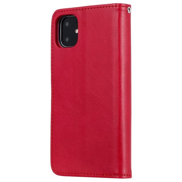 【03】iPhone 11 - Lompakkokotelo/Magneettikuori 2in1 - Punainen Red R\\u00f6d
