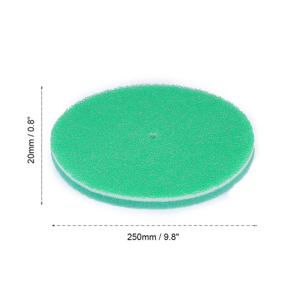 20 * 250 mm Svampehoved Luftfilter Udskiftningssvamp 3 Lag Luftfilter Svamp Grøn