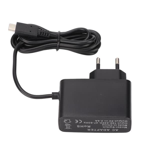 Switch-verkkolaite 5V 2.4A ulostulo Type C -liitännällä, seinälaturi Switch-konsolille 100-240V EU-pistoke