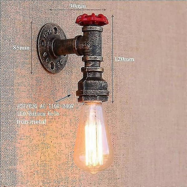 vägglampa rör rost vatten bg805 industriell