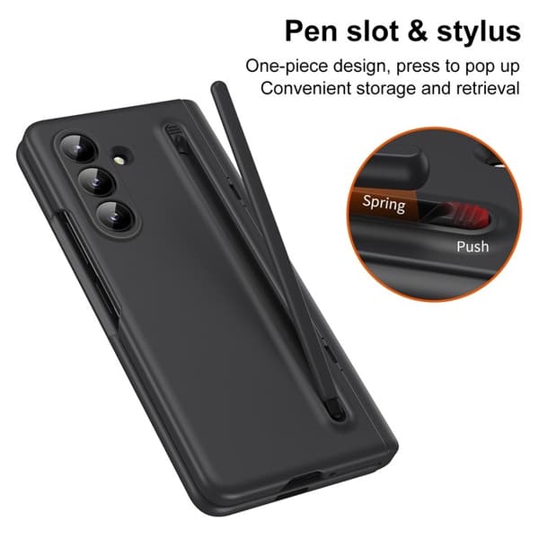 【03】Compatible with Galaxy Z Fold 7 Case Incl. Screen Protector & Pen Black 120