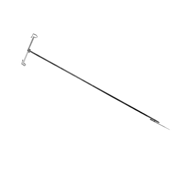 Campinglygte Stang Foldbar Letvægts Aluminium Legering Udendørs Lygte Stativ med Opbevaringspose til Picnicfiskeri Sort