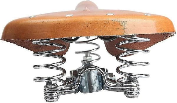 Äkta läderfjädercykelsadel, retro ersättningslädercykelsadelkudde