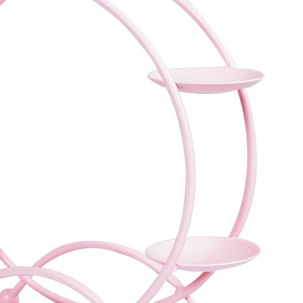 Pariserhjul Display Rack Dekorativ Säker Rundad Kant Leksaksförvaring Displayhållare för Hem Rosa