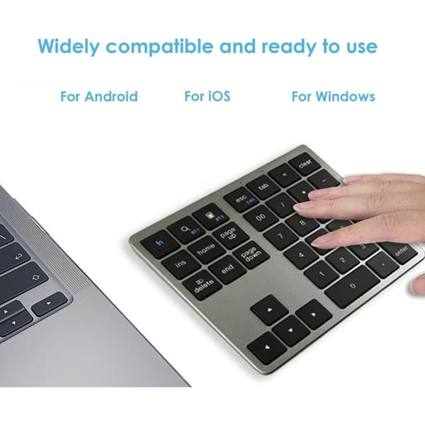 Lille numerisk tastatur - Bluetooth digitalt tastatur | Stille hurtig indtastningstilbehør til bærbare computere