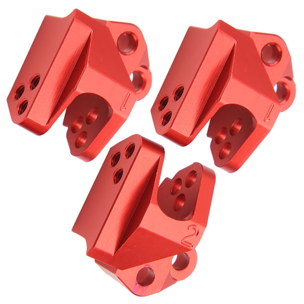 Fast kode trækbom i aluminiumslegering, egnet til Axial SCX10 III AX103007 1/10 RC bilmodel, rød
