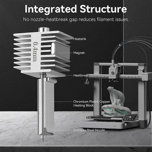 2-sarjan hotend-sarja Bambu-Lab A1/A1 Mini -3D-tulostimelle, 3D-tulostimen osat, vara-tulostuspää Bambu-Lab A1/A1 Mini -3D-tulostimelle