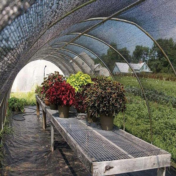 【03】50 % solskærmnet, vindtætte slør med kraftige netøjer blokerer UV-stråler planter sort, til haveblomster drivhuslade (2mx4m/6