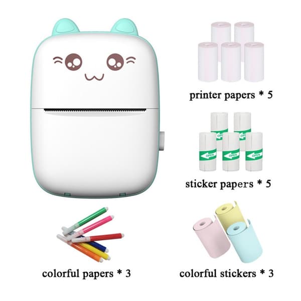 Mini Printer Bluetooth 200 Dpi Etiketprinter, Mini Fotoprinter / Printer