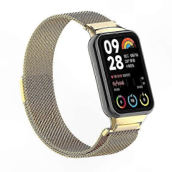Magnetisk Milanese Loop-rem i rustfrit stål med stik til smart aktivitetsmåler Multicolor Style D