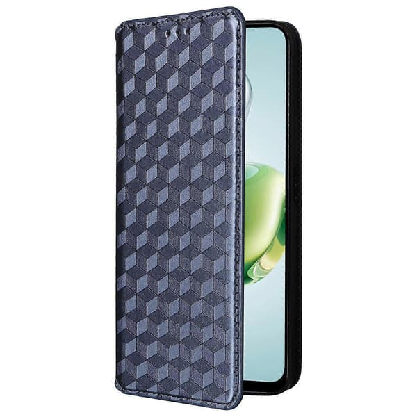 Til Honor 200 Smart 5G/Play 60 Plus 5G-cover Rhombus Imprint PU-læderpung-etui Blue