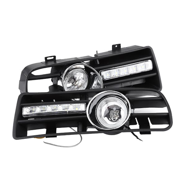 2 stk. H3 Tågelygter Gitre med LED DRL Lampe til 1997-2006 TDI MK4