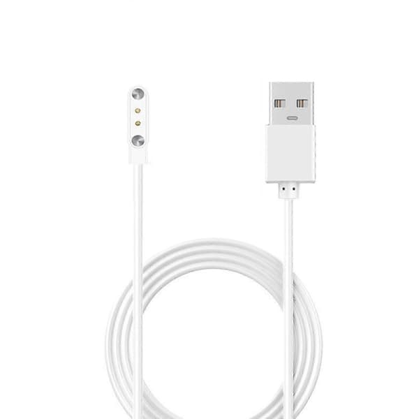 Magnetiskt laddningsställ för smartklockor med dubbel stiftadapter och USB-bas White 4.0mm 12.3mm