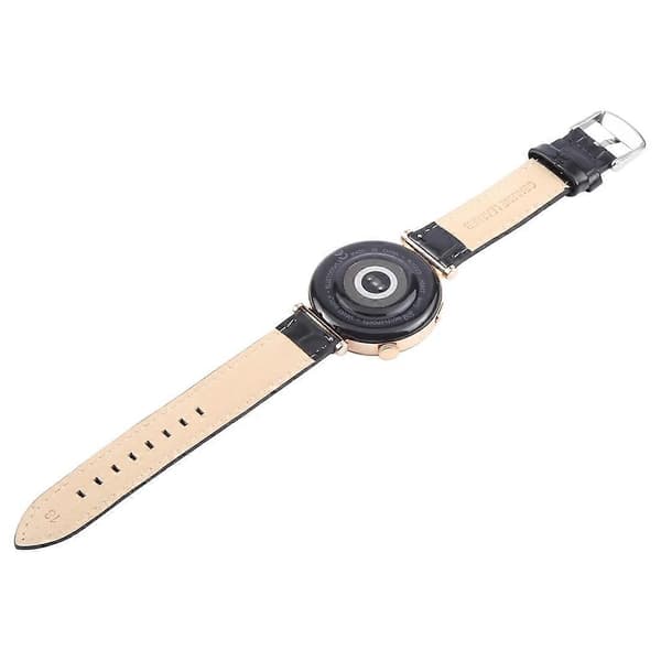【03】För Garmin Lily 2 Active Lily 2 handledsrem 14 mm toppskikt kohudsläder klockarmband Black Bamboo Grain