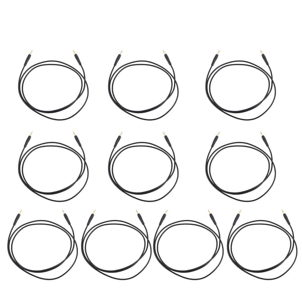 10 Sæt Bananstik Testledning Svejsede Han til Han Testkabel til Hjemmeindustri 0,44 mm² Sort