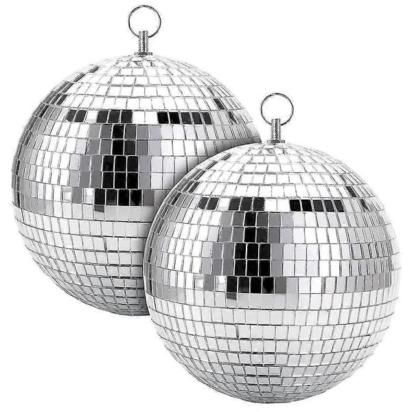 Sølv Guld Glas Spejl Diskokugle Dekorativ Fest Lys Reflekterende DJ Dans Jul Hjem Klub Scenebelysningseffekt White Motor 2.5PRM