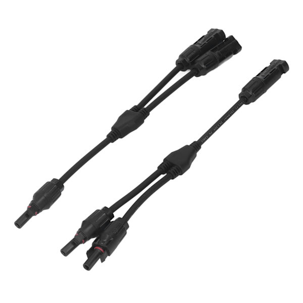 1 Par DC 1000V Solarkontakt Y-gren Parallell Adapter Solpanel Kabelkontakt