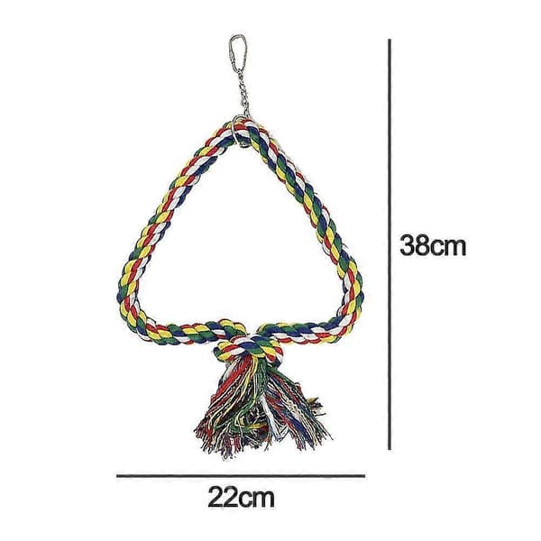 Fågelrep gunga leksak klätterrep förtjockande stänger för fågelbur Triangle