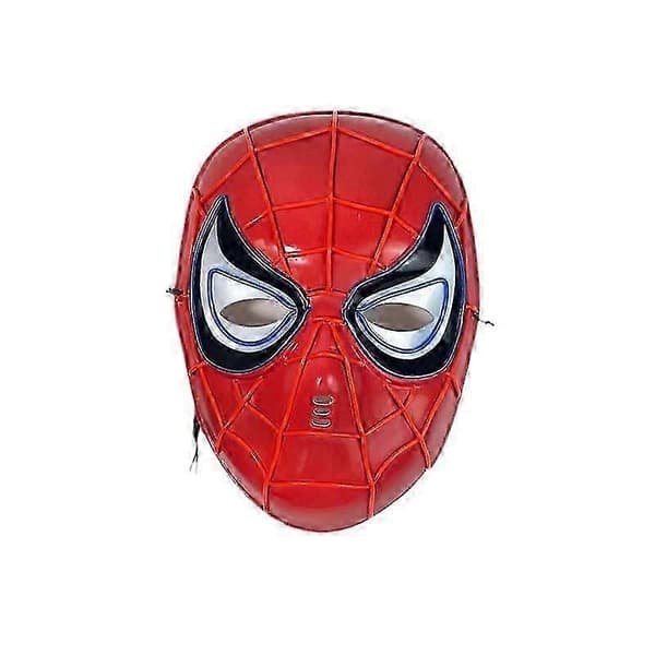 LED lysende koldt lys el plastik Spiderman maske Iron Man Captain America Marvel fest performance rekvisitter