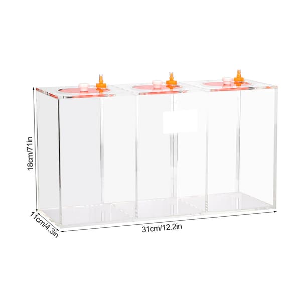 Transparent Akryl Doseringspump Förvaringsbehållare Kar Titreringstank Akvarium 4.5L