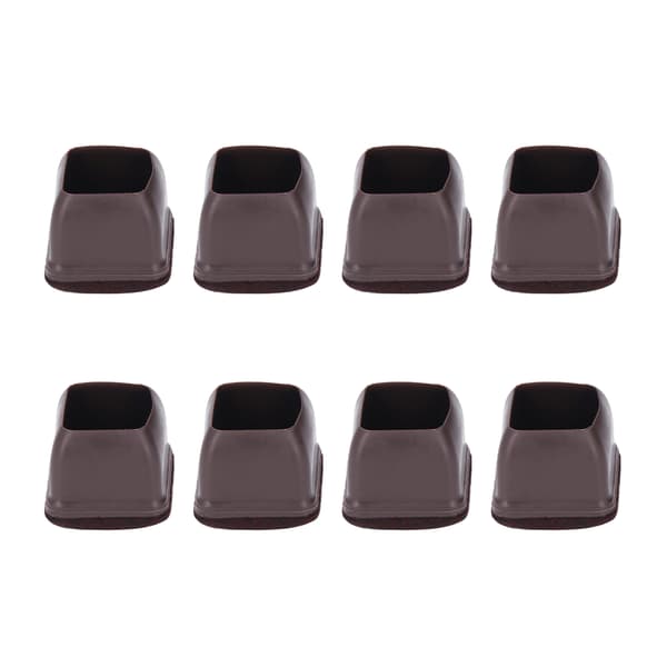 8 st Stolsbensskydd TPE Golvskydd Möbelbenskydd Set Kit för Bord Pall Brun L