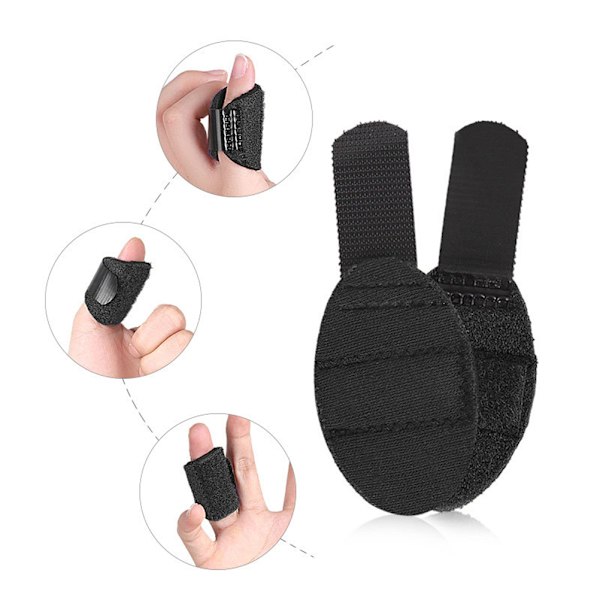 3D Andningsbart Tyg Finger Splint Finger Stabilisator Stöd Wrap Rätare