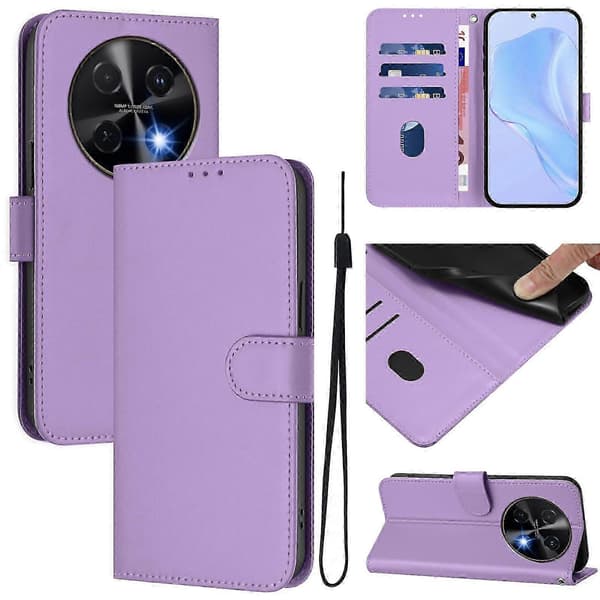 PU-skal med hudkänsla för Huawei Nova 12i 4G Lavender Purple