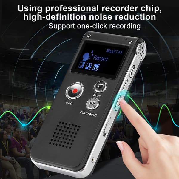 SK-012 8G ABS Stemmeoptager Telefonoptagelse Lossless Musik Diktafon