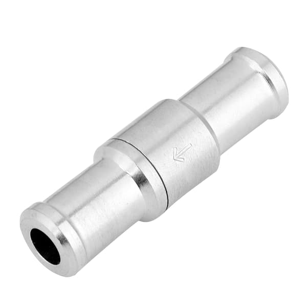 Steg Aluminium Inline Rak Backventil Bränsle Diesel Gas Vätska Luft Enkelriktad Återströmningsskydd (12mm)