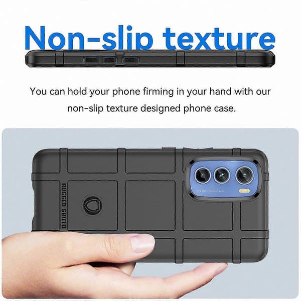 Heltäckande stötsäkert TPU-skal för Moto Edge 30 Rugged Protective Phone Shell Black