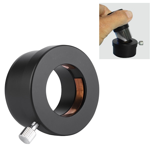 2\" til 1,25\" Teleskop Okular Mount Adapter Sort Metal Tilbehør Adapter