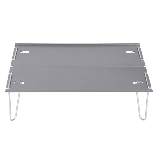 Picnic Foldebord Bærbart Aluminium Legering Udendørs Mini Bord til Camping Fiskeri Vandring Grå