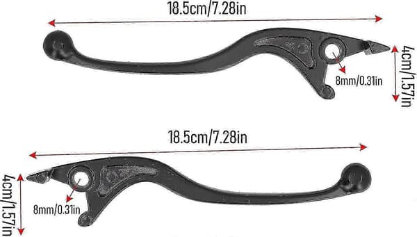 Bremsegreb Aluminiumlegering Sort Erstatning Til Motorcykel Knallert ATV Sort (2 stk)