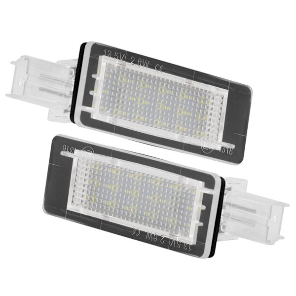2 stk. fejlfri LED-nummerpladelygte til Dacia Duster 2010-2015