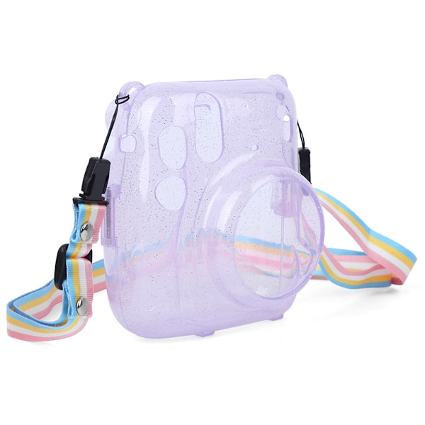 PVC Kameraskyddsfodral Skalskydd Reptåligt Anti-fall för Instant Camera mini11 (lila)