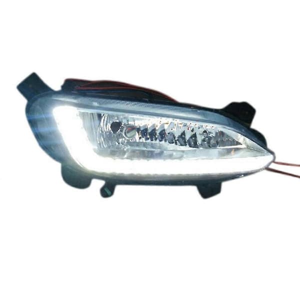 【03】Left LED DRL Fog Light for Hyundai Santa Fe IX45 2013-2017 Automatic Driving Light Daytime Running Light Bumper Lamp as shown